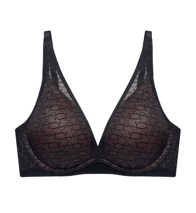 Seamless non-wired push-up bra - Black - Ladies