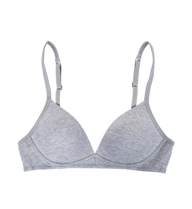 Buy Sillysally Grey Melange Solid Beginners Bra (Pack of 2) online