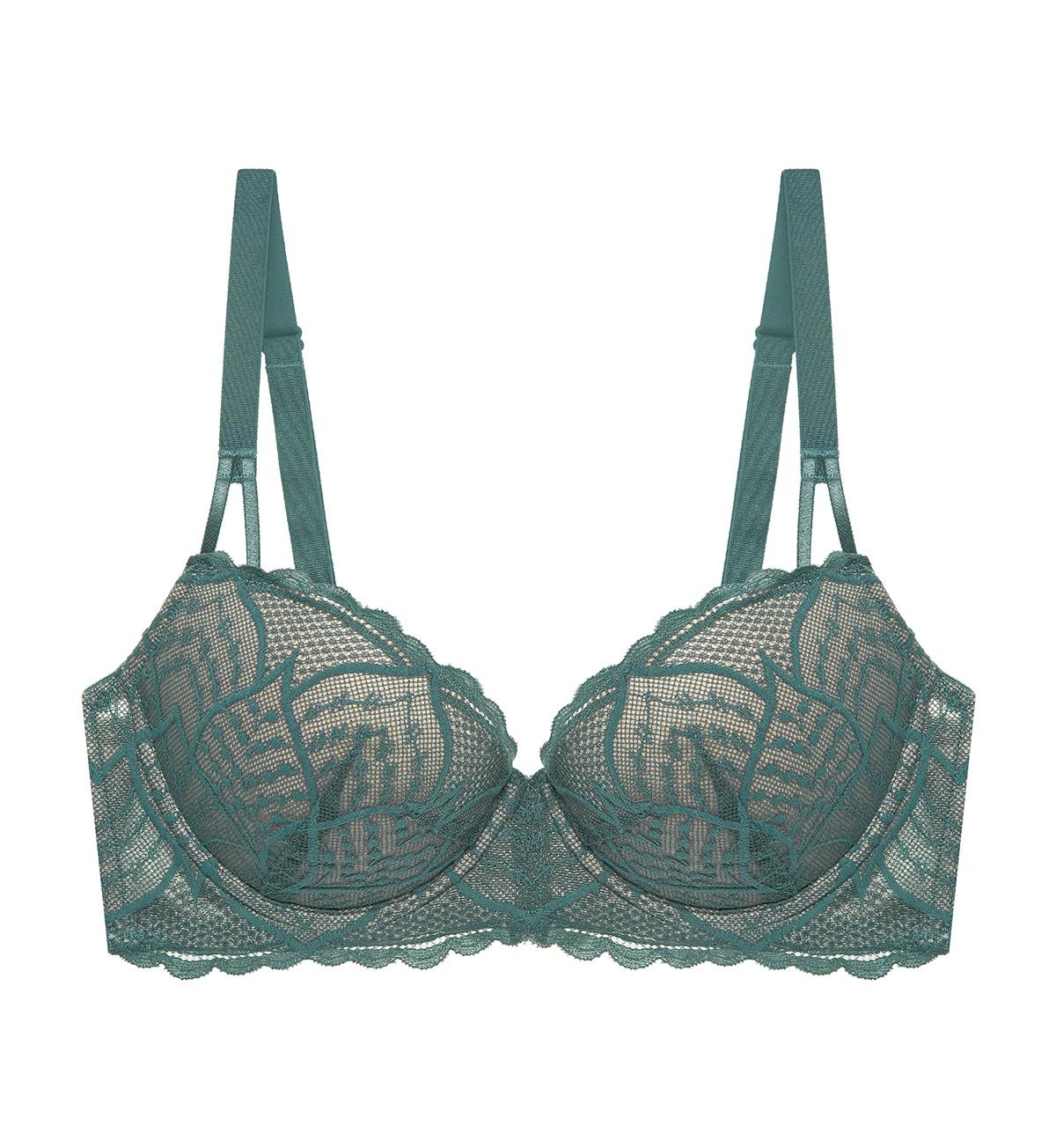 Style Double Push Wired Push Up Bra in Mysterious Green | Triumph Malaysia