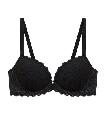 Classic Full Cup Front Fastening Bra - Black