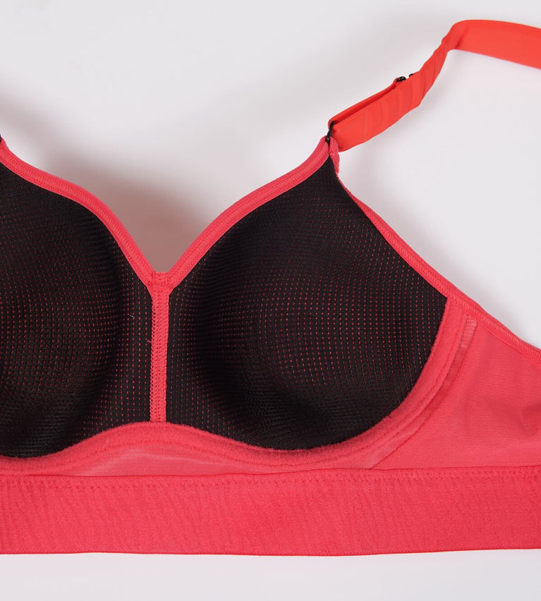 pink padded sports bra