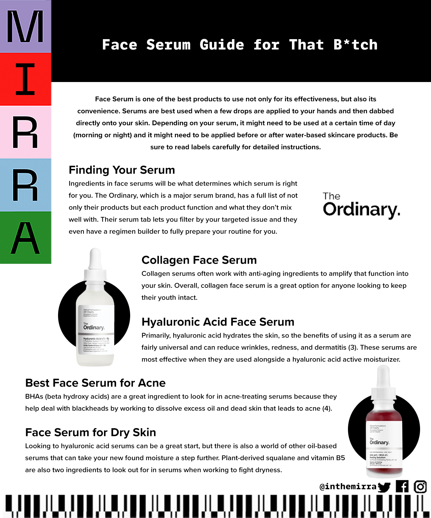 Face serum guide for that B*tch Mirra skincare