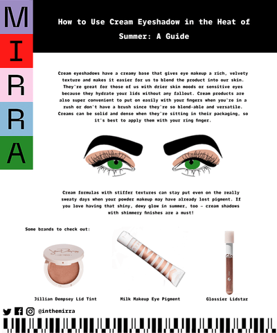 How to Use Cream Eyeshadow in the Heat of Summer: A Guide | Mirra Skincare