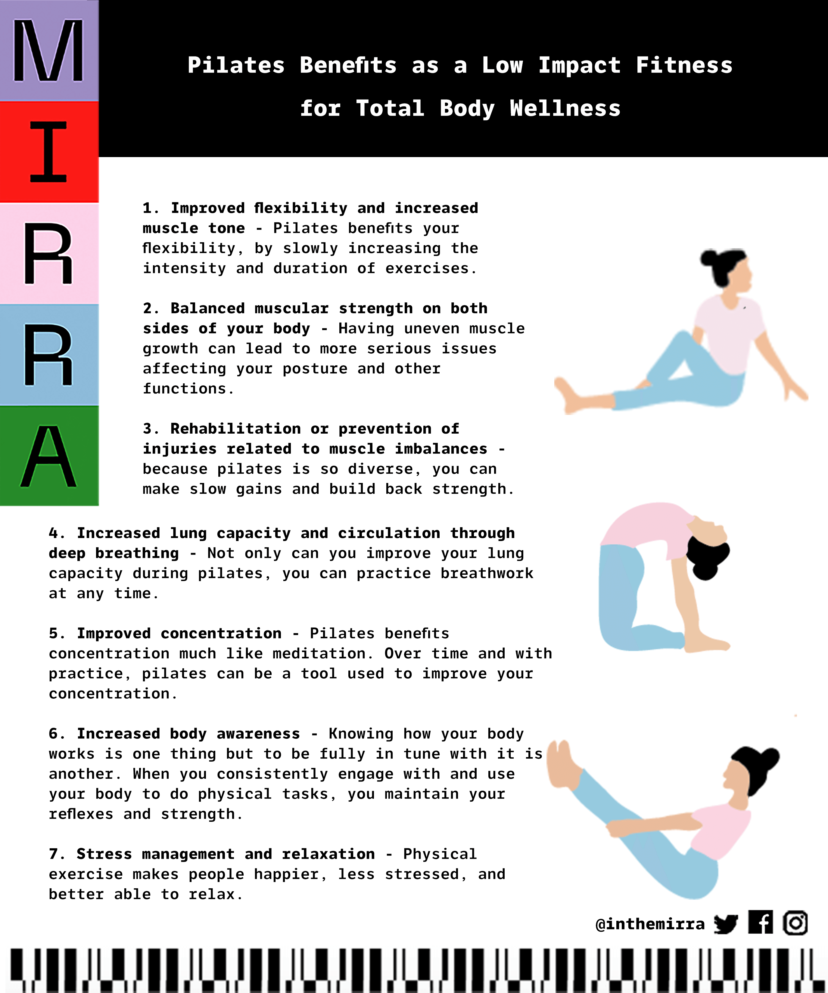 Pilates Benefits as a Low Impact Fitness for Total Body Wellness | Mirra Skincare