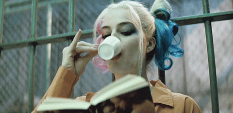 Harley Quinn Sipping Tea