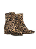 pony hair cheetah print booties