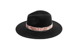 black wide brim hat on sale