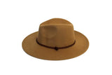 light brown wool wide brim hat 