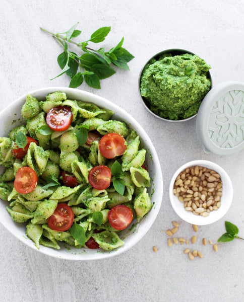 quick healthy lunch box ideas pesto pasta 