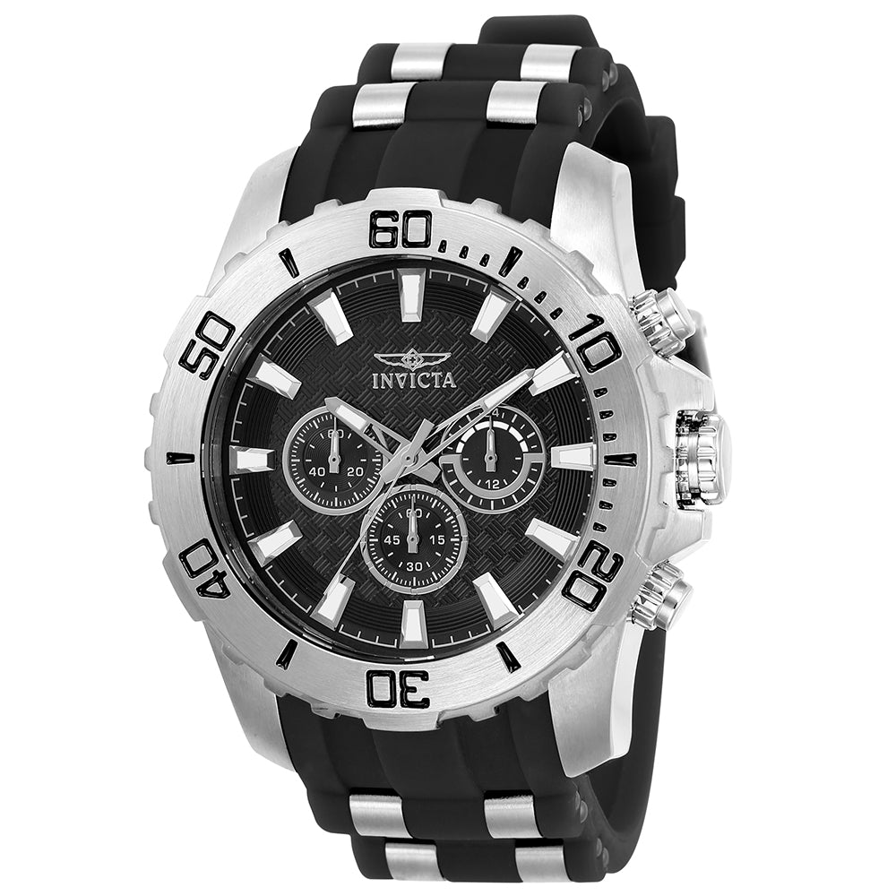 INVICTA Pro Diver Men 50mm stainless steel Black dial VD54 Quartz 2255