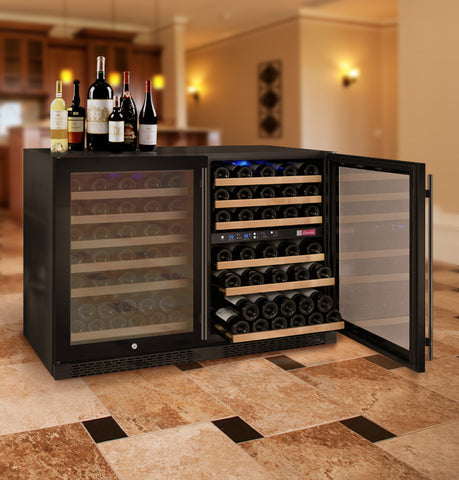 Allavino FlexCount II Tru-Vino 112 Bottle Three Zone Black Wine Refrigerator 3Z-VSWR5656-B20