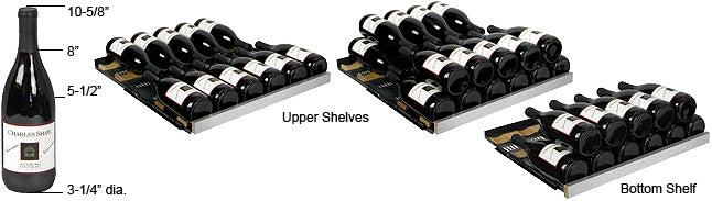 Allavino FlexCount 121 Bottle Dual Zone Left Hinge Wine Fridge VSWR121-2SSLN