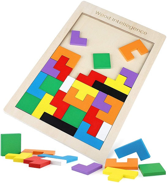 Tetris Wooden Puzzle – NNEYAH Cards & Gifts