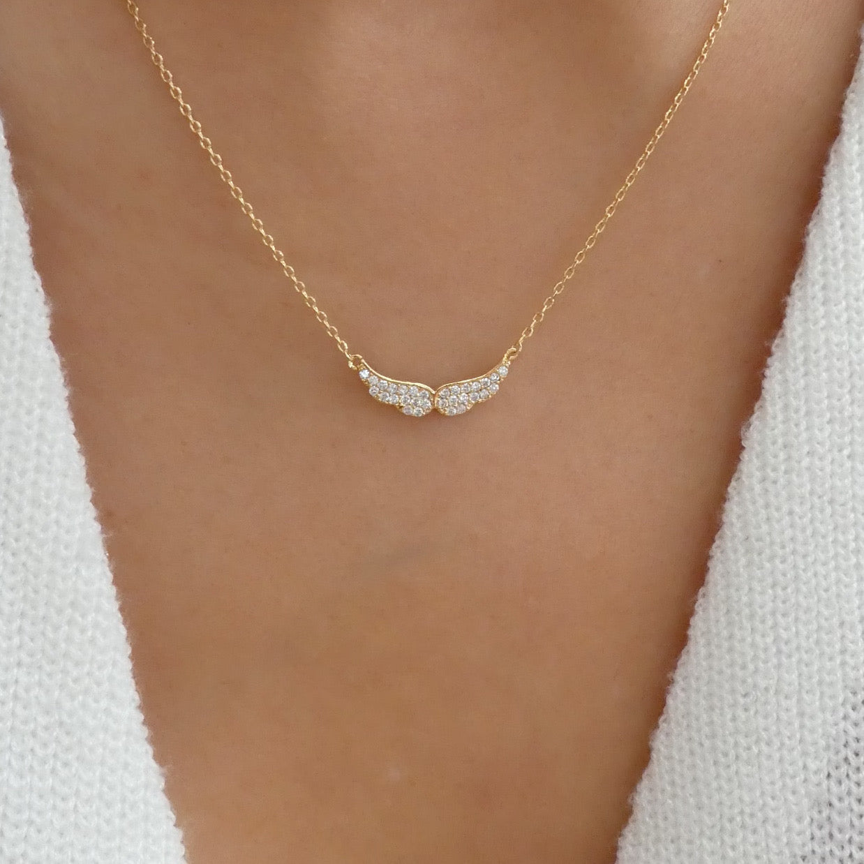 925 Sterling Silver Angel Wings Necklace – Coastal Sea Treasures