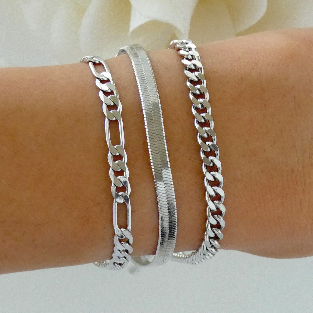 Alma Link Bracelet Set (Silver) – Love Stylize