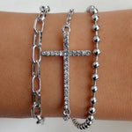 Savon Cross Bracelet (Silver)