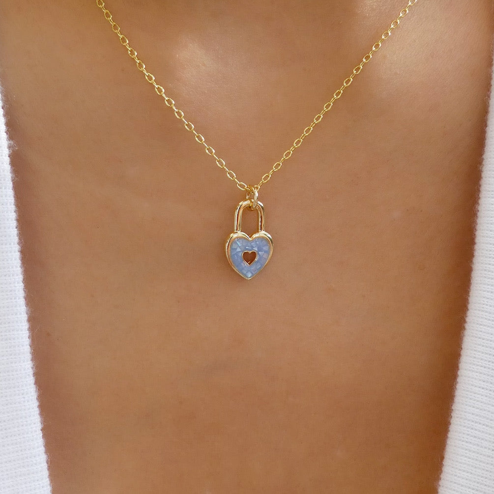 Mini Lock Pendant Necklace