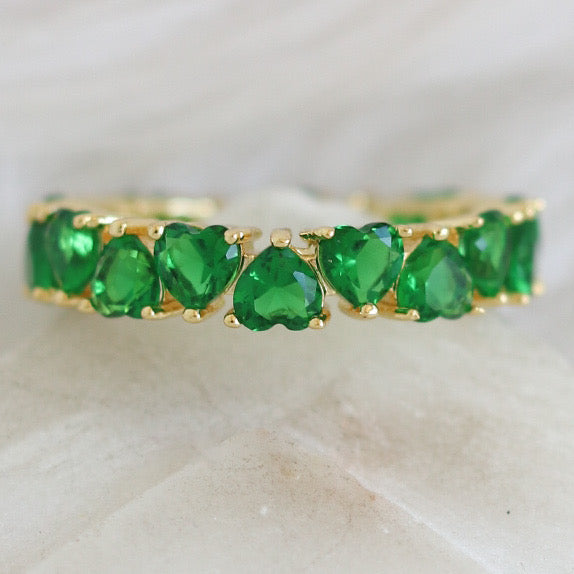 emerald heart ring