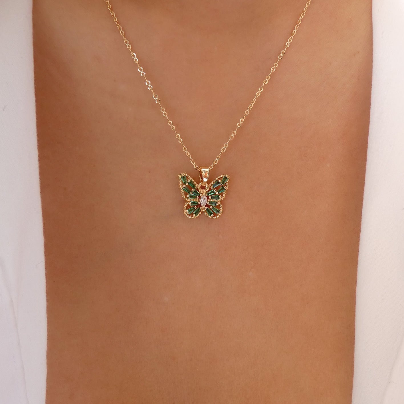 Buy Dainty Butterfly Necklace for Women 925 Sterling Silver Graduate Green  Butterfly Necklaces Cute Pendant Jewelry Gift for Girl Mother's Day  Anniversary Birthday Christmas, Sterling Silver, No Gemstone Online at  desertcartINDIA