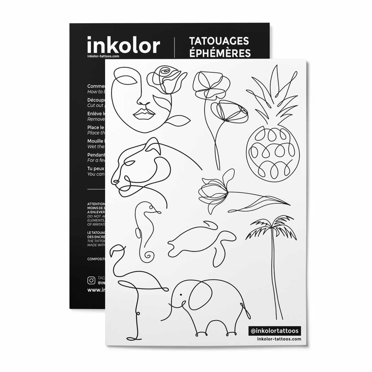 Simple Lines Pack De 3 Tattoos