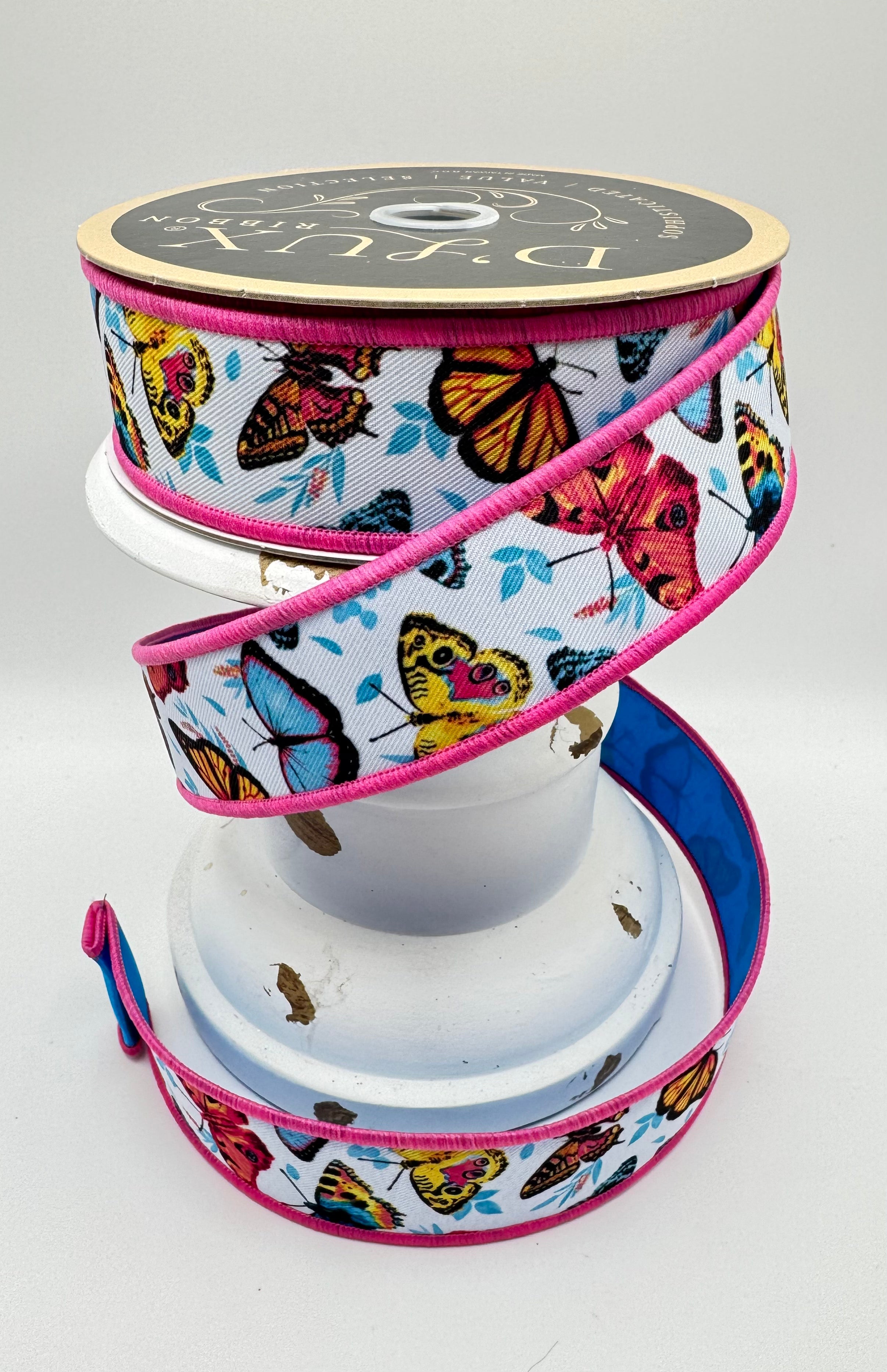 ***Exclusive*** D'Lux 1.5" Butterflies / Fused: Multi (10 Yards) LX1058RT