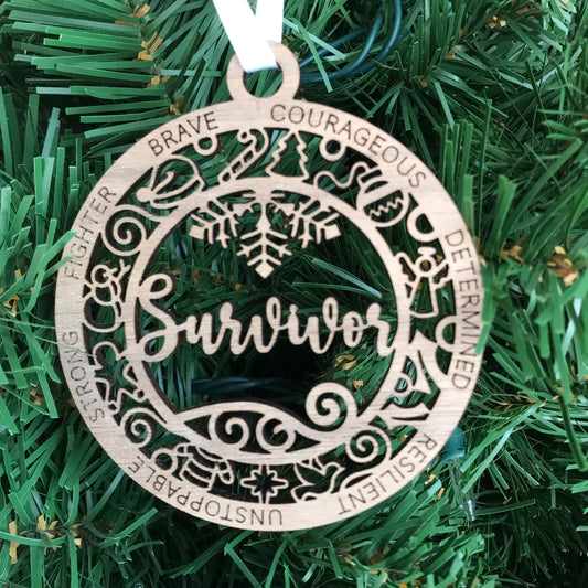 Personalized Name and Year Clear Ornament - Amour Daydream Studio