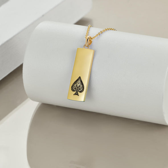 playing cards Ace of spades necklace