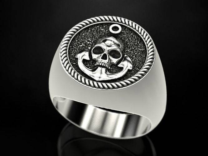 Long John Silver Pirate Skull Ring | Loni Design Group Rings $513.98 ...