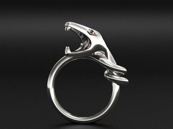 YFN Snake Ring Sterling Silver Adjustable Snake Ring Jewelry