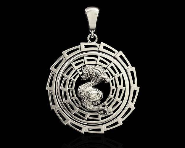 High quality 10 Dragon Charms Dragon Pendants Antiqued Silver Tone