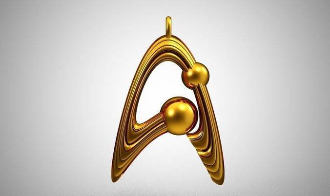 Space Alien Charm in 14 Karat Gold