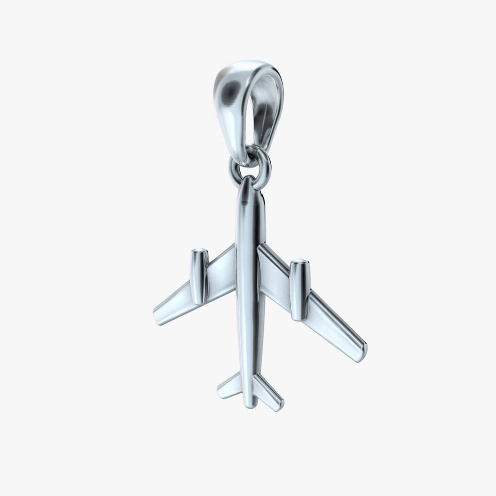 1pc Classic Platinum Plated Airplane Pendant Compatible With