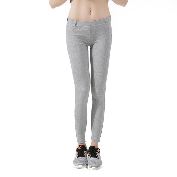 low waist leggings gray for women