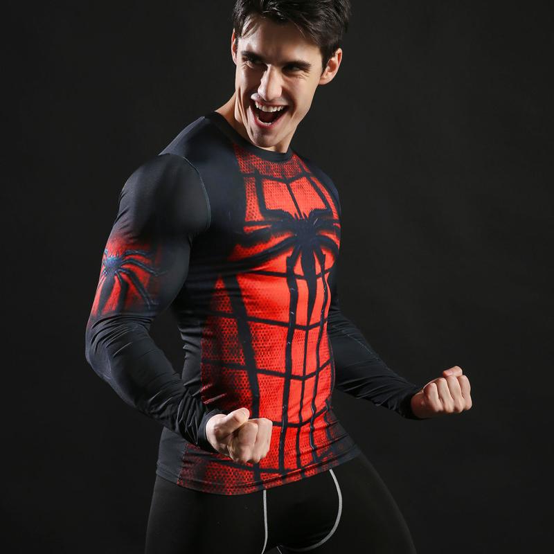 Man Spiderman Fitness Compression Long Sleeve