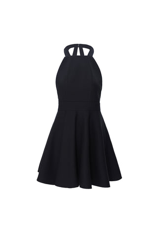 Cross-laced Pleated Dress Skirt