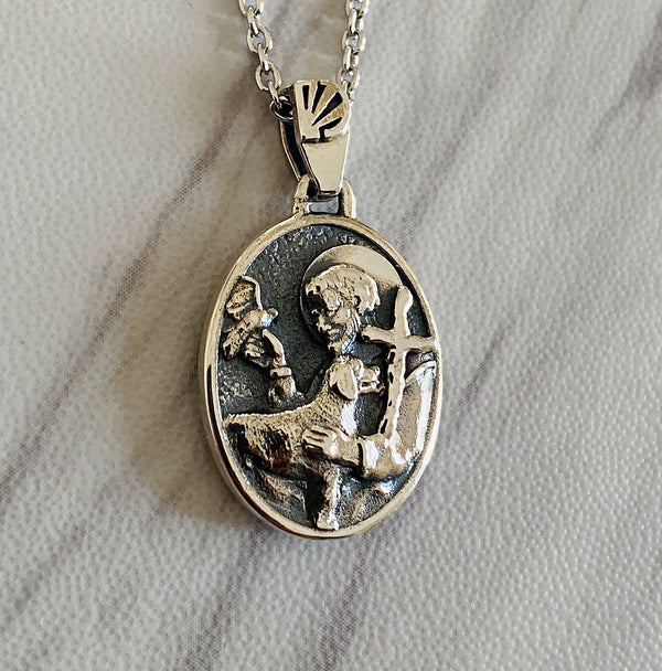 Sterling Silver 18.25 mm Round St. Francis of Assisi Medal Necklace |  Stuller