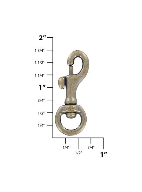 Ohio Travel Bag-Swivel Snaps-1/2 Brass, Bolt Swivel Snap Hook, Solid  Brass-PK4, #P-1925-$10.60