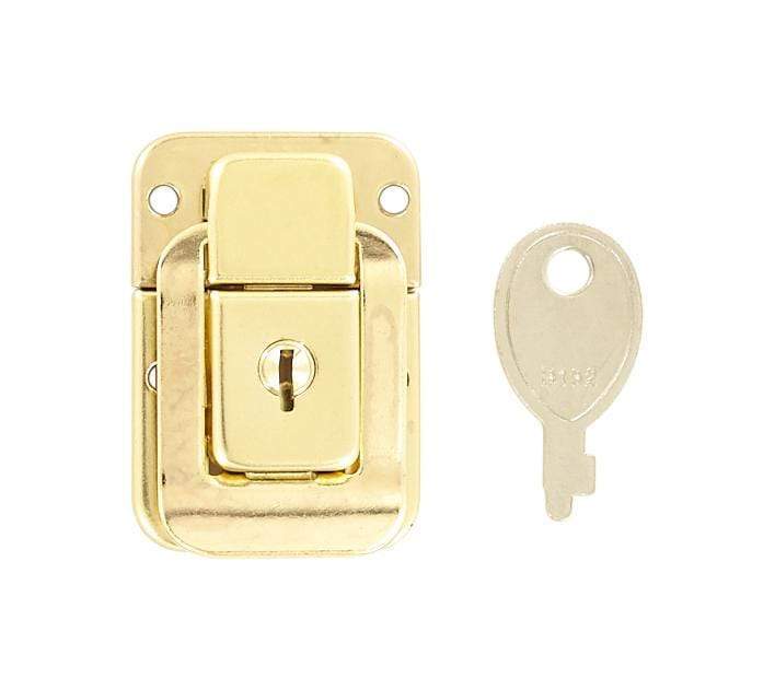 Ohio Travel Bag Trunk Lock, 3-1/2 inch, Antique Brass Finish, Steel, G-1-ANTB