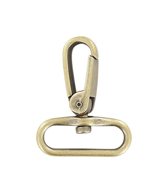 Ohio Travel Bag-Swivel Snaps-1 1/2 Antique Brass, Lever Swivel Snap Hook  Beveled, Zinc Alloy, #P-2892-ANTB-$2.20