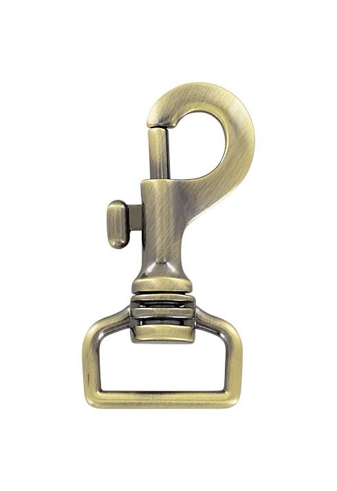 Ohio Travel Bag--1/2 Antique Brass, Bolt Swivel Snap Hook, Zinc