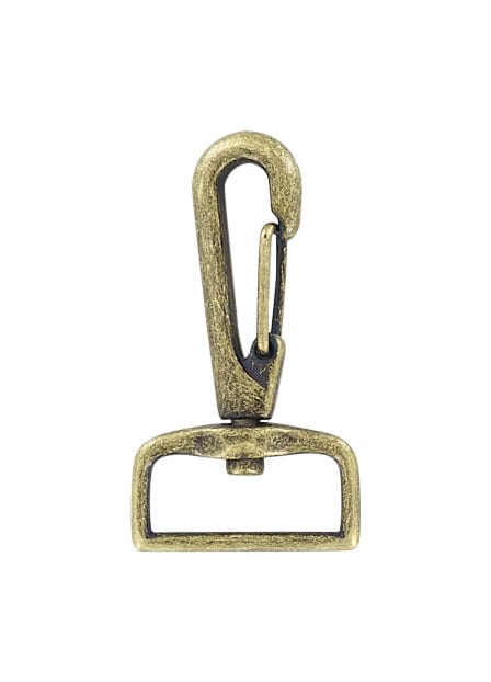 Ohio Travel Bag-Swivel Snaps-1 Antique Brass, Lever Snap Hook