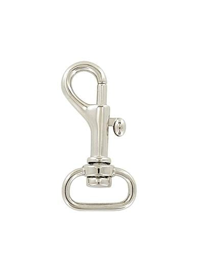 Ohio Travel Bag-Swivel Snaps-5/8 Nickel, Artisan Snap Hook with D Ring, Zinc  Alloy, #C-1460-NP-$3.50