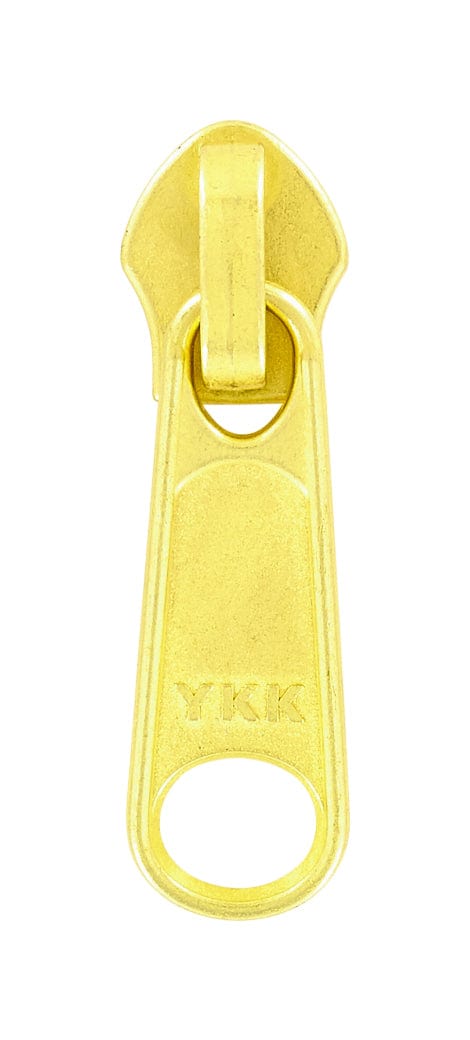 #5 Antique Brass, Coil, YKK Long Tab Semi-Swivel Zipper Slider, Zinc Alloy, #5CN-1-ANTB