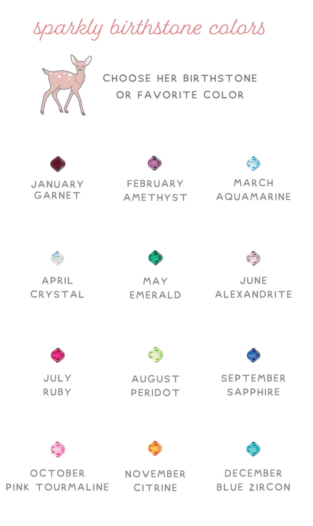sparkly birthstone colors