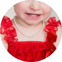 Heirloom Christmas Pearl necklace for toddlers from little Girl's Pearls.