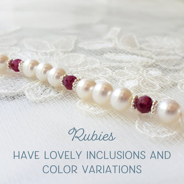 Rubies have lovely inclusions and color variations.