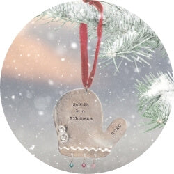 Personalized Christmas ornament from little girl's pearls.