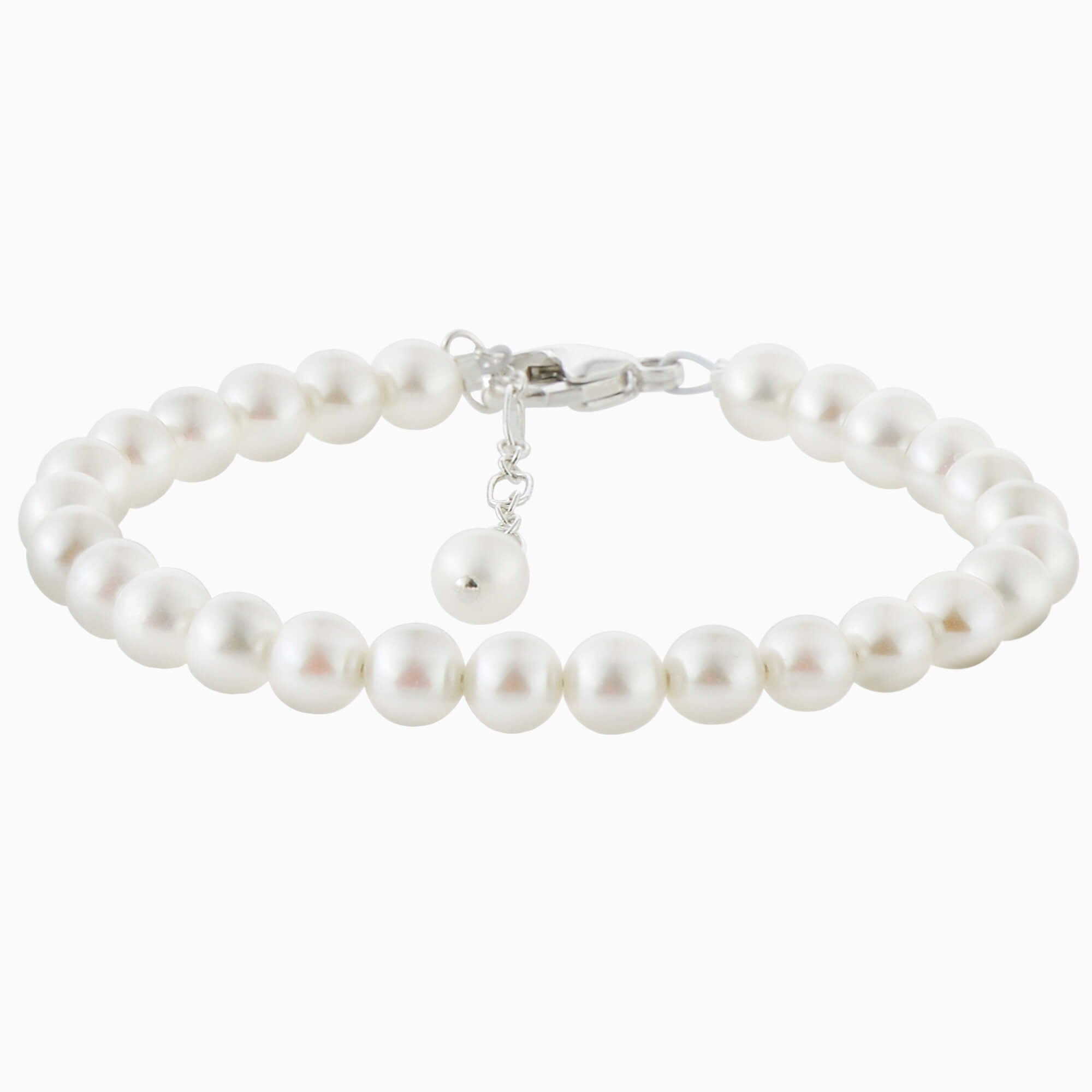 Innocence Pearl Bracelet for girls with two color options and personalized  engraved bead