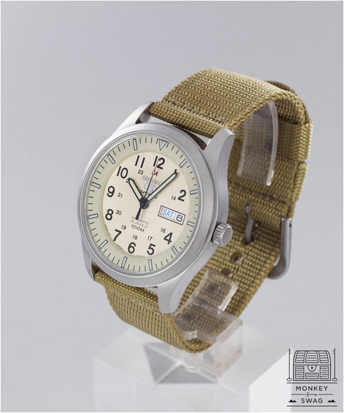 Seiko Automatic Field Watch Cream SNZG07J1 (JDM) – MKS Nato Straps