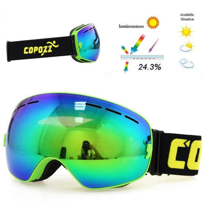 Copozz SOLUTE Double Layered UV400 Anti-Fog Ski & Snowboard Mask - Python Ridge